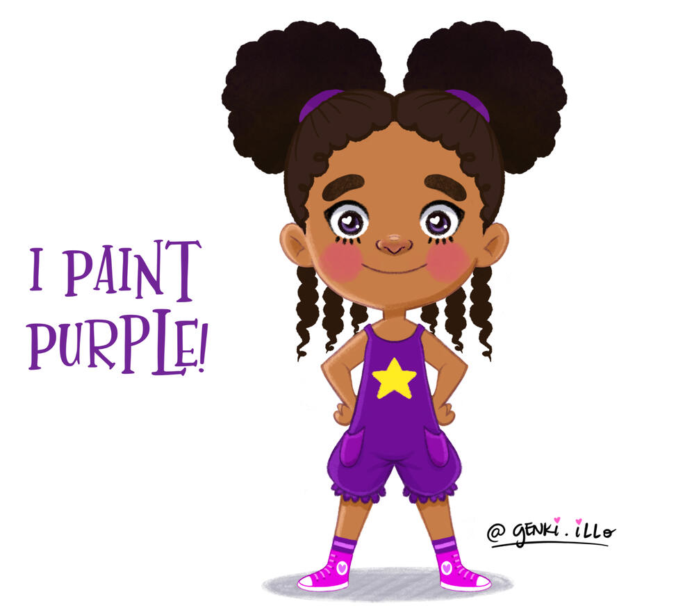 I Paint Purple character concept