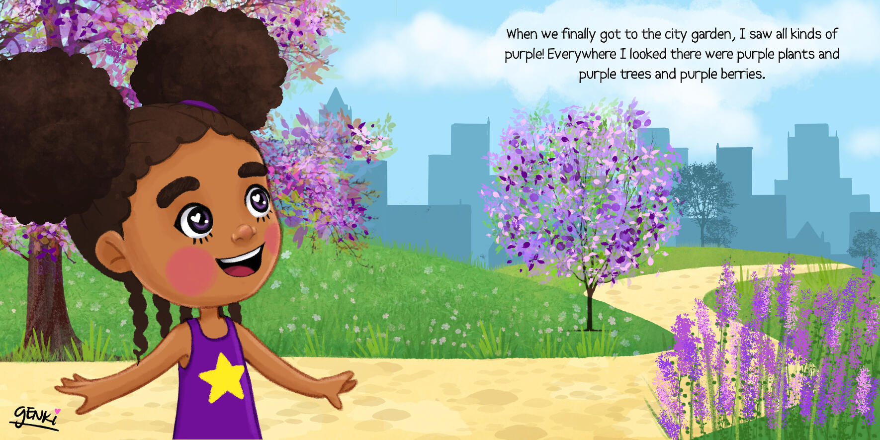 I Paint Purple spread concept